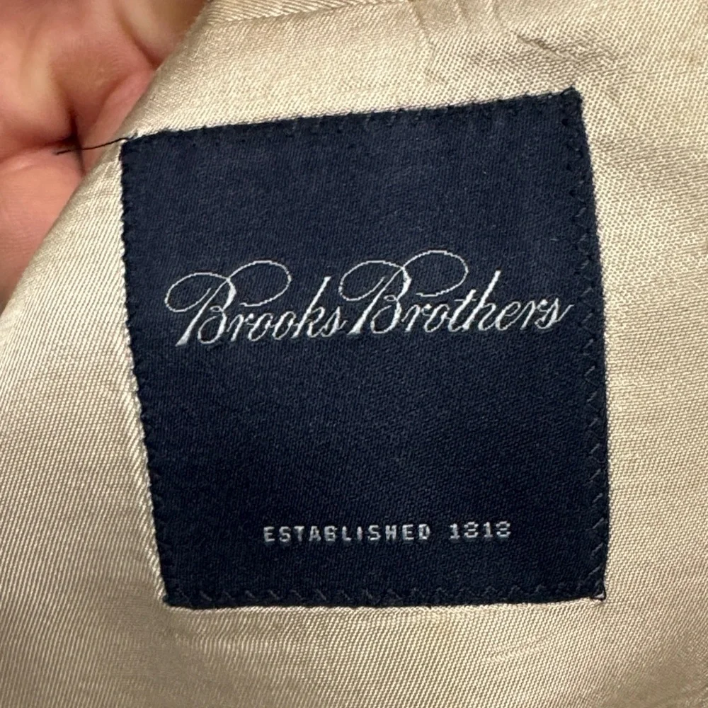 Brooks Brothers Beige Checkered Blazer 38S